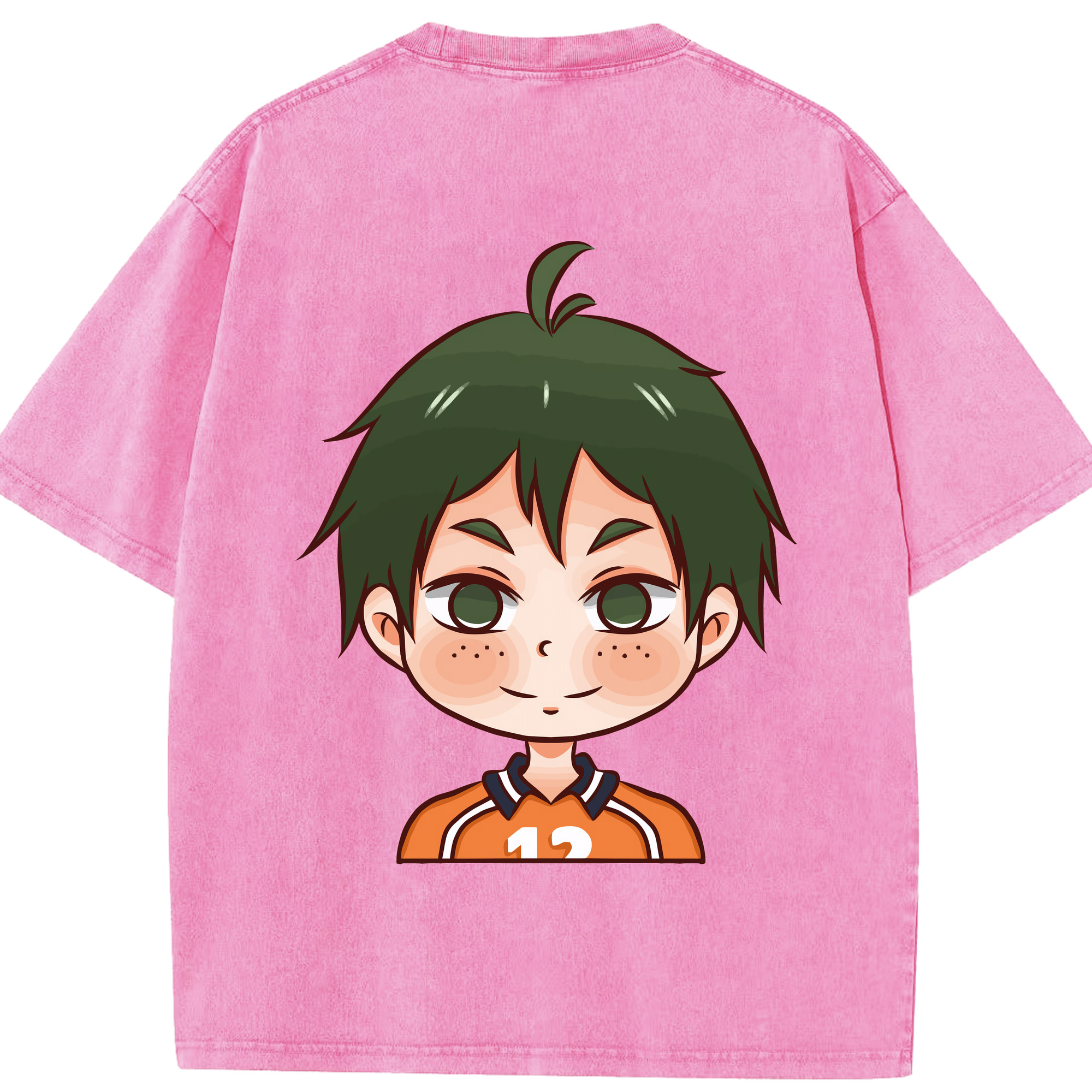 （画像用） ハイキュー!! Haikyu!! 綿100% ヴィンテージ風 半袖Tシャツ（背面プリント）